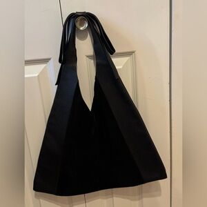 Dolce Vita black shoulder bag with combination of suede and  pebbled leather